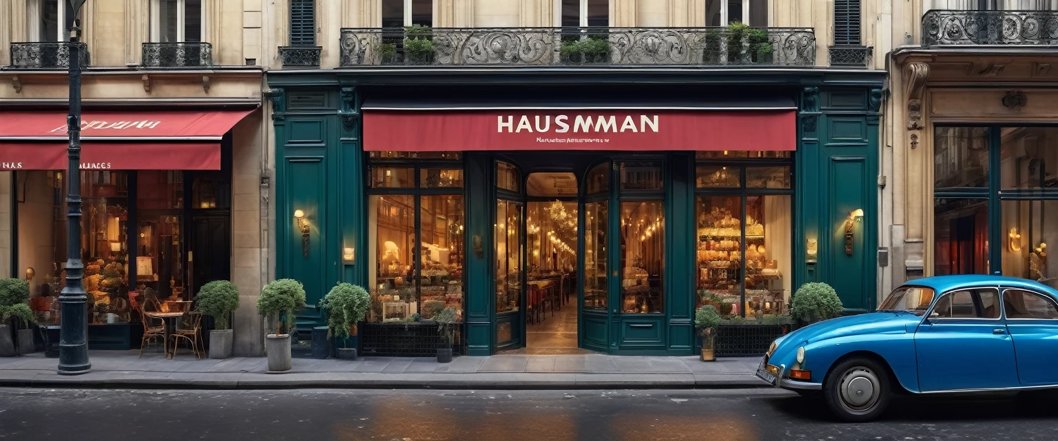 create an image demonstrating the style of ((Haussmann Paris)) style, hyper realism, 8k high definition, vibrant colors, sharp focus, insanely detailed