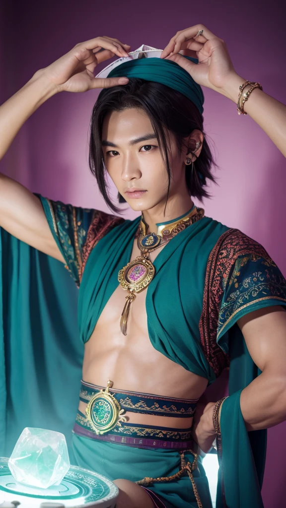 fortune teller　Crystal Jade　front　cool　male
