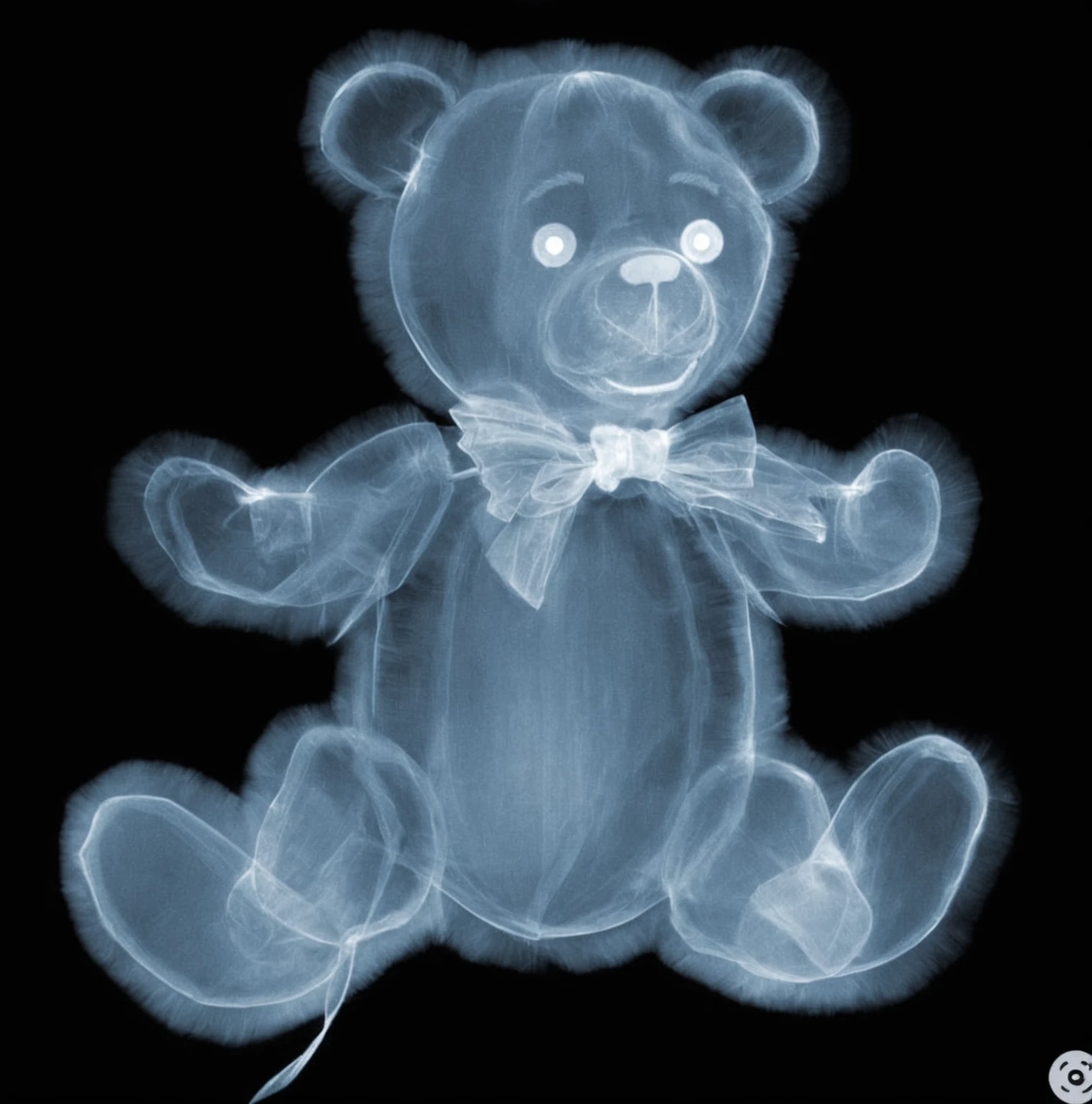 x-ray art, teddy bear, smile, arafed teddy bear with a bow tie and a bow tie, xray art, x-ray photography, x ray, translucent sss xray, x-ray, x - ray, xray, x - ray black and white, by Kagaku Murakami, xray hd, by Shinji Aramaki, simple chromatic xray
