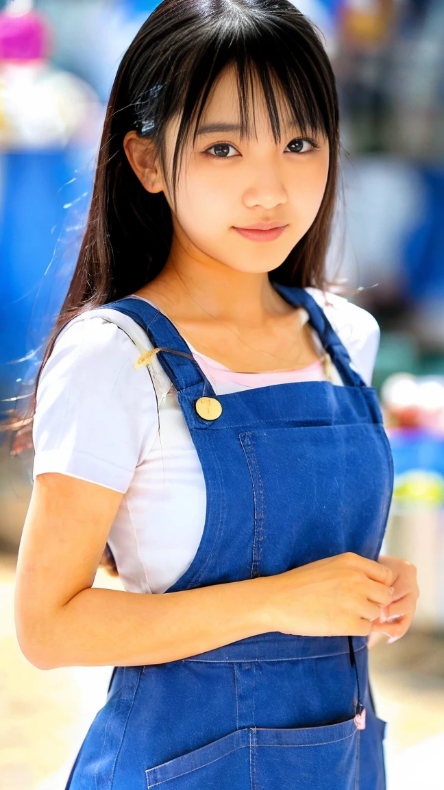 8K、RAW Photos、Highest quality、Japanese Model、Young and sexy gravure idol、Young and cute gravure idol、リアルなYoung Gravure Idol、Real fleshy gravure idol、Young Gravure Idol、A sophisticated gravure idol、Young and skinny gravure idol、The most beautiful Asian girls of all time、Blue Apron、Beach,Blur the background