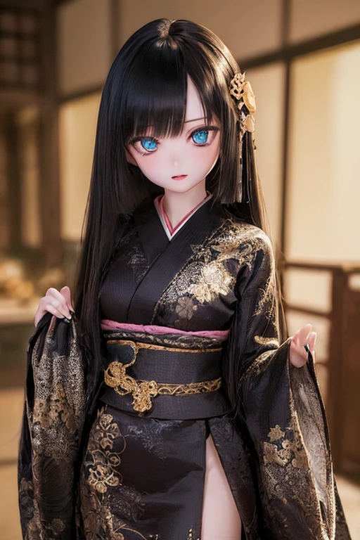(SFW:2), photorealistic, realistic photo, ((highest quality)), ((masterpiece)), ((extremely detailed)), kukolnydom, doll, (mature woman, 20yo, 20 years old:1.6), solo, ((cowboy shot, standing
, skinny, slender, slim, kimono, obi, hair ornament)), green eyes, parted lips, (black hair, long hair, looking at another, gradient eyes, shining eyes, detailed eyes, detailed clothes:1.3), Japanese garden, 8k