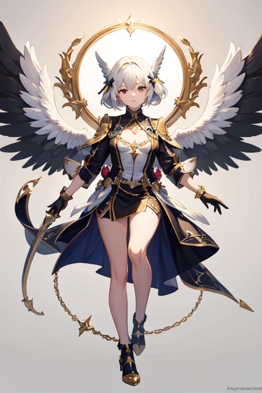 ((Highest quality)), ((masterpiece)), (detailed), One girl, Archangel with 16 wings