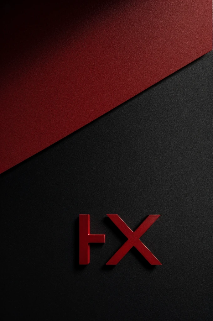 red V shape letter,black background