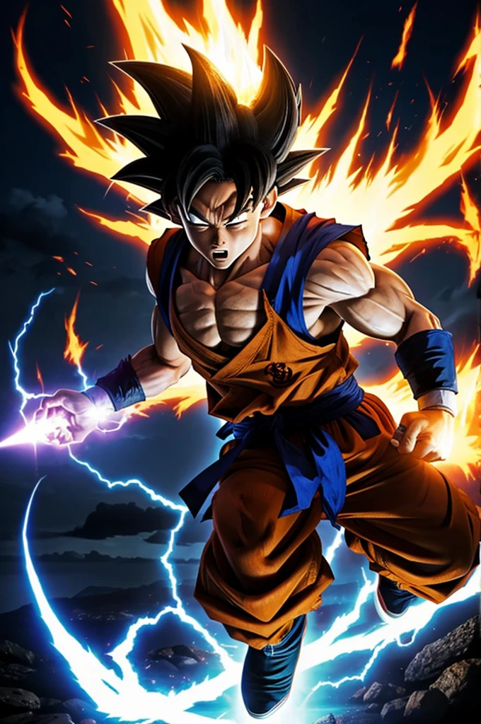 Goku with new demonic transformation