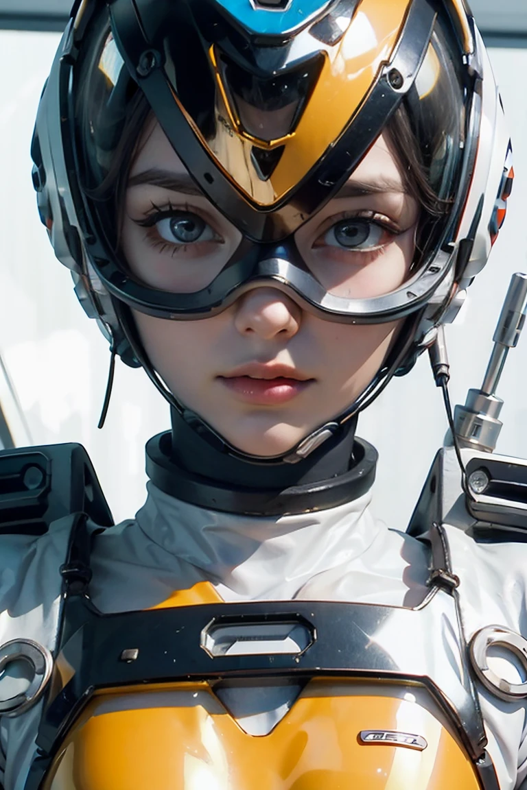 (A better quality masterpiece in close-up:1.5)0.9], (space and astronaut:1.2) (messy silver hair:1.1) (yellow eyes with heterochromia and blue eyes:1.2) (space helmet:1.0) (colored stars in the eyes:1.0) (radiant light:1.1) (big lips:0.9)  ,full bodysuit, Illustration, cinematic light, high resolution, best quality, ultra detailed, masterpiece, power suit, powerranger, suit, spd, (silver royal guard ranger suit), gold detail, masked,