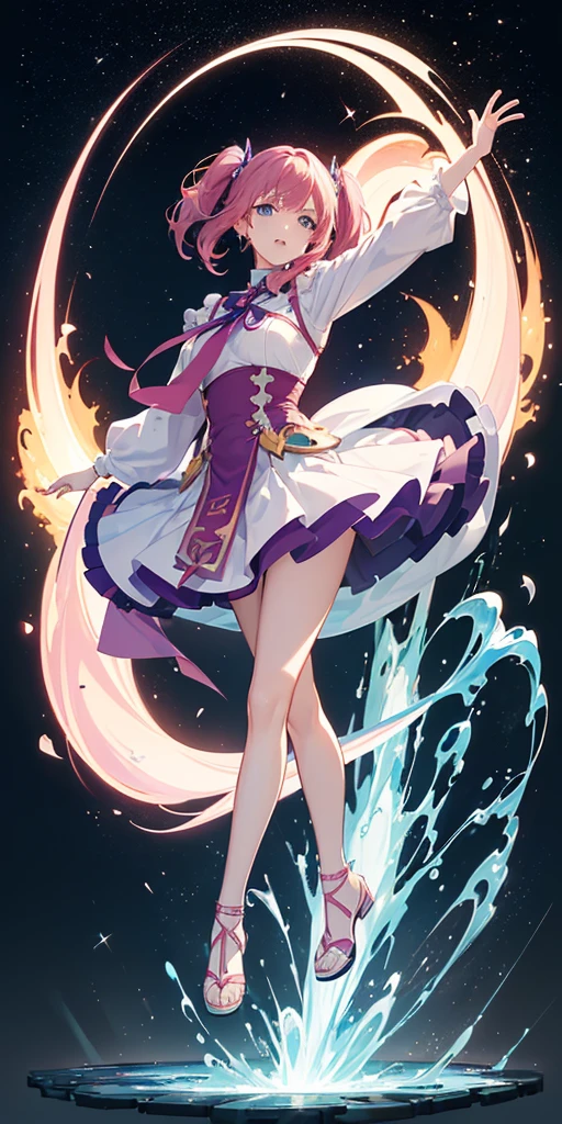 ((64k,Ultra-high resolution,Super best quality,masterpiece,Hyperrealistic,Young and adorable, beautiful, young, adorable,16 years old〜20 year old girl,young woman,Full body photo,Full body angle,Whole Body Ezbian,Surreal,Very detailed:1.3,Ultra-realistic:3.0)),Mobile Suit Gundam SEED,Lacus Clyne,heroine