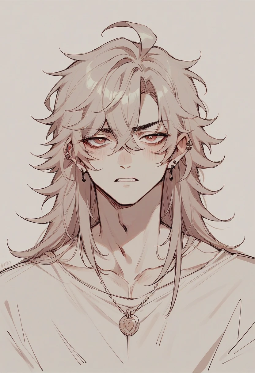 A feminie twink that has long hair and makeup. He has a slutty outfit on