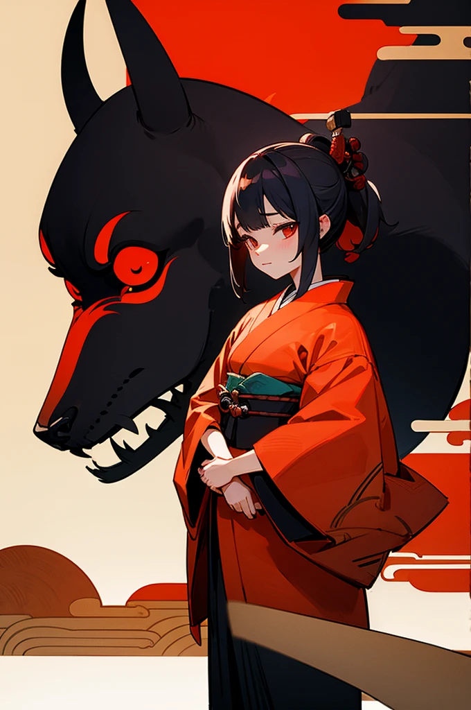 Kimono, Female, Edo Period, Japanese Background, Demon