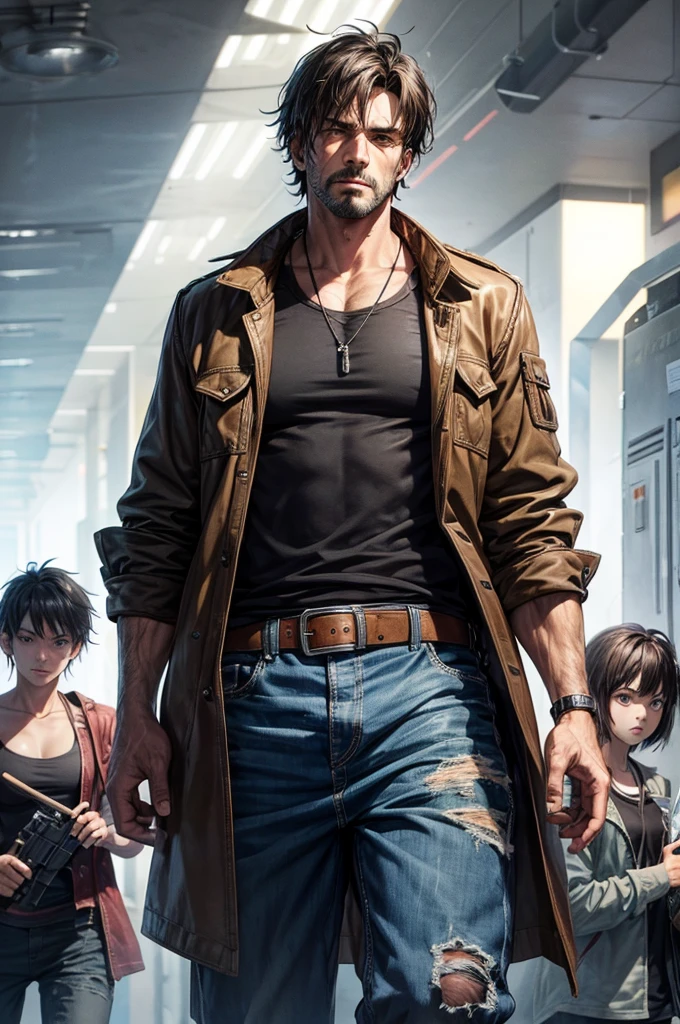 group of rugged and rough-looking gangsters