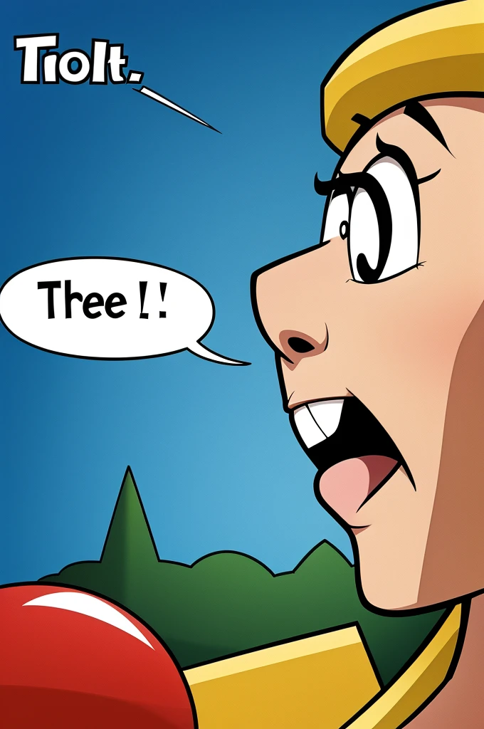 Cartoon trying to stop the word "it"