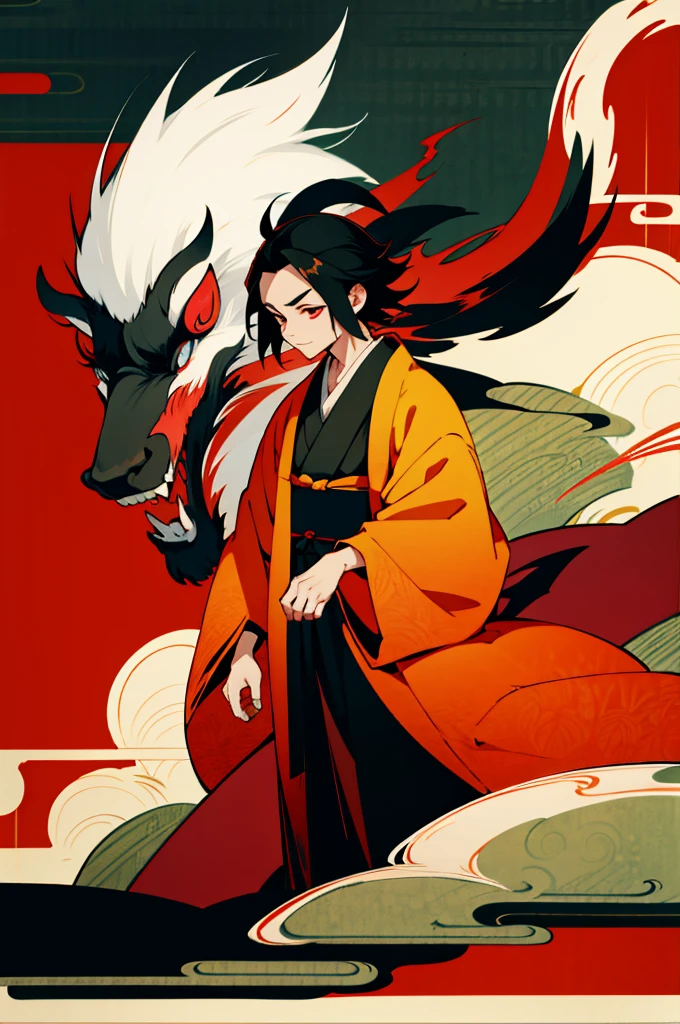 Kimono, male, Edo Period, Japanese Background, Demon,