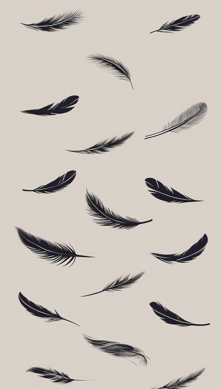 A minimal, modern, simple, cinematic logo design for the brand “Penamemoria". Create a modern, minimalistic, high-quality, logo of a bird feather