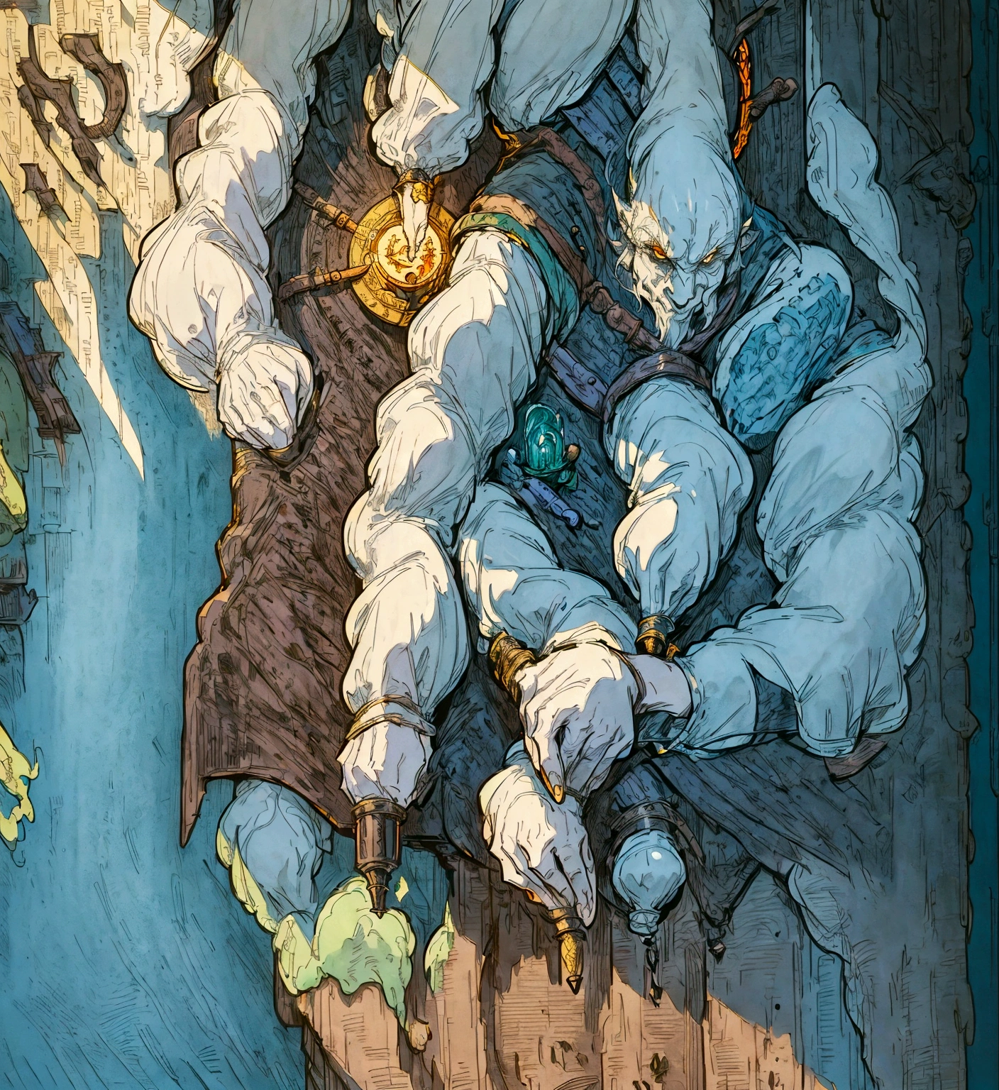 witch and wizard gathered in a tavern with candles and a clock, Lawther sitting at the table playing dnd, High quality DND illustration, Arte de RPG, dnd , fantasy card game art, card game illustration, dnd card art, epic fantasy card game art, a multidimensional cozy tavern, tavern background, epic fantasy card game art