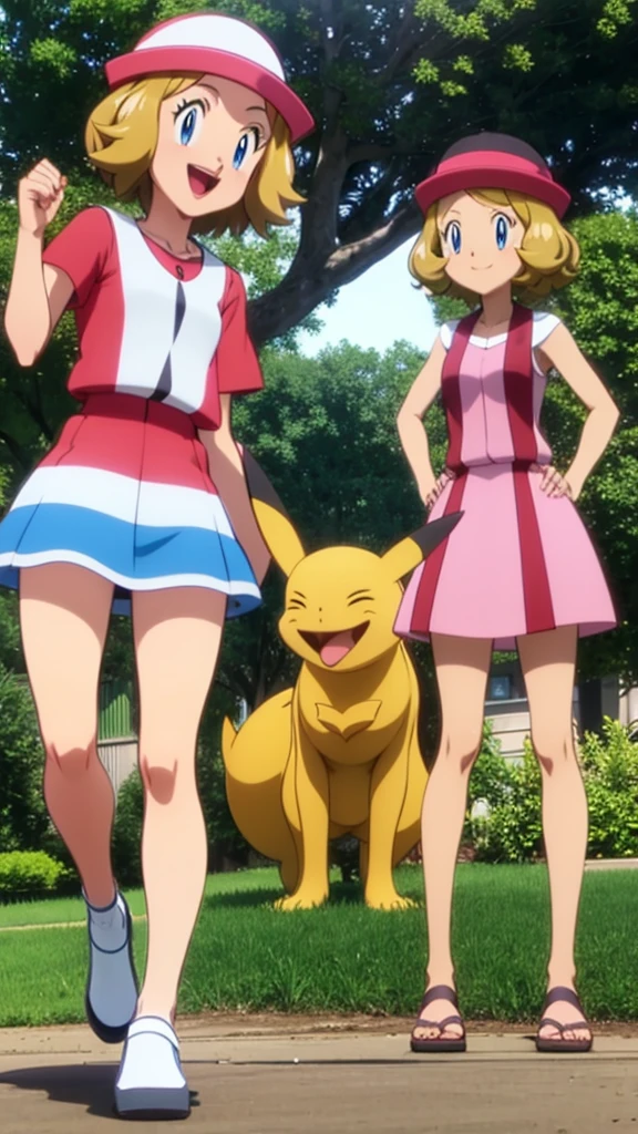 Pokemon、Serena、smile、Are standing