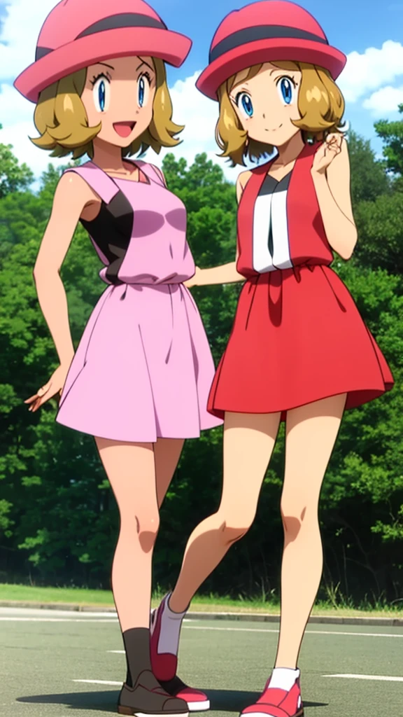 Pokemon、Serena、smile、Are standing