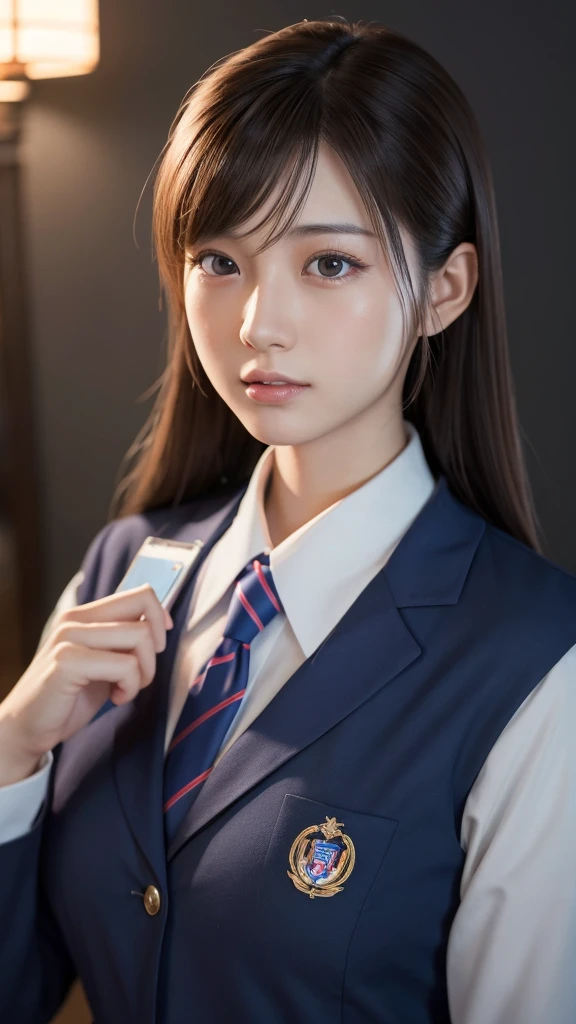 A beautiful young Japanese woman, around 20 years old, wearing a stewardess uniform, ultra-detailed, 8K resolution, highly realistic, cinematic lighting, best quality, masterpiece, photorealistic, physically-based rendering, extremely detailed, vivid colors, professional, sharp focus, studio lighting