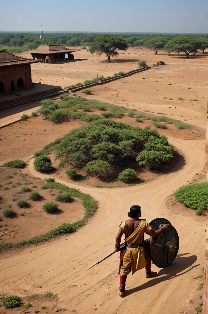 a battle field of a Indian king