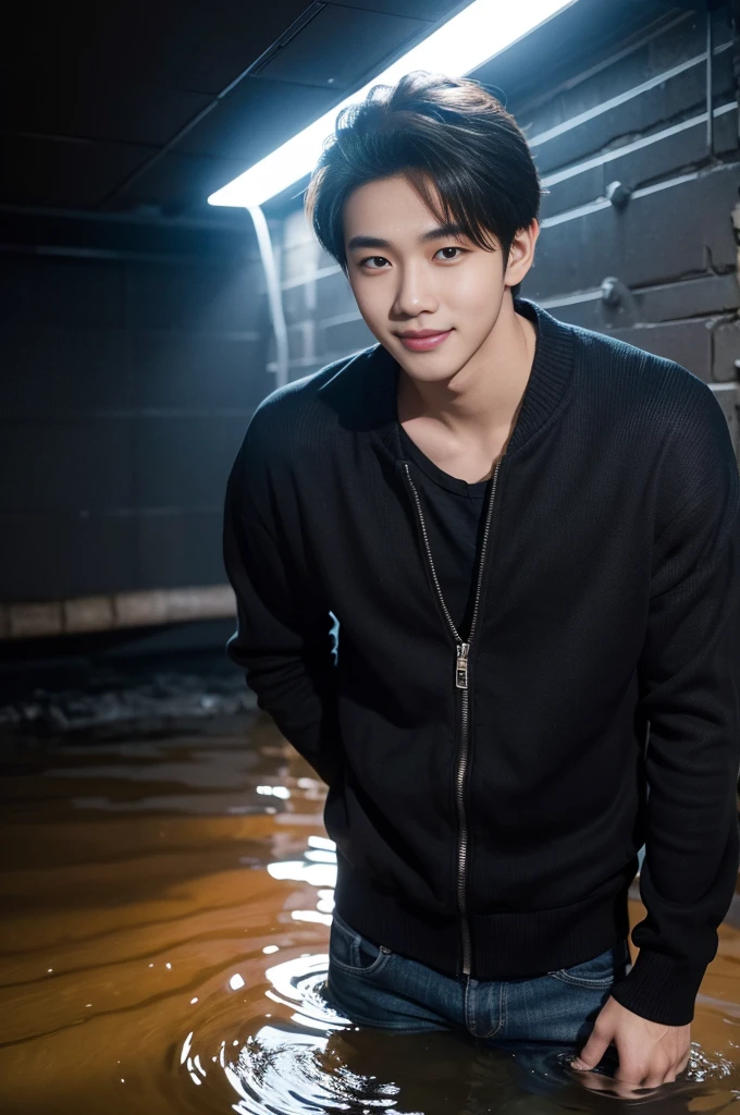 20-year-old handsome guy,looking to the camera,frontage,high qulity,tmasterpiece,8K.4K,1080P,Light-sensitive,Flood, ยิ้ม