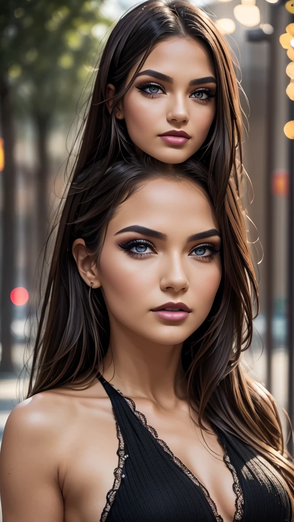 A sexy girl, brunette hair, beautiful detailed eyes, beautiful detailed lips, extremely detailed face, long eyelashes, sensual expression, elegant pose, 1girl, photorealistic, 8k, high quality, hyper detailed, realistic lighting, vivid colors, cinematic lighting, dramatic lighting, intricate details, masterpiece