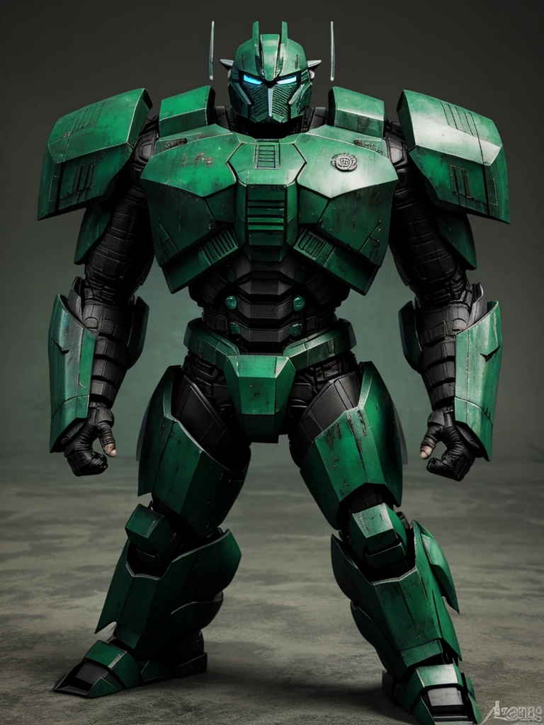 3D pacific rim jaeger, green and black color, ( bulky plates)