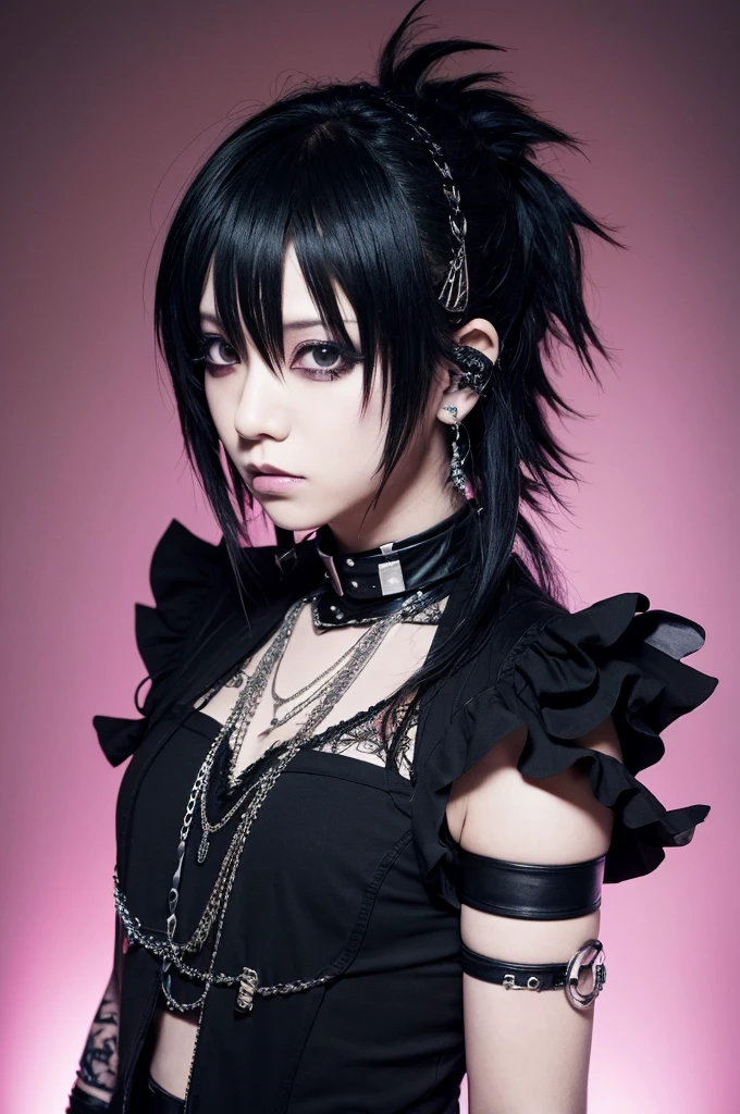 Vocalist of a visual-kei rock band, facing front.　1:1