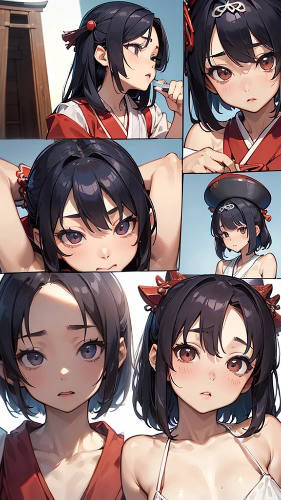 ((((((16 years old))))))、(((Aya Ueto : 1.3)))、(((A charming face)))、(((Young face)))、(((beautiful girl)))、(((A beautiful woman)))、Beautiful woman、Cute woman、((Innocent face))、((Ultra-detailed face))、((Detailed lips))、((Detailed eyes))、((double eyelid))、(((Beautiful Face)))、(((Beautiful, well-shaped eyes)))、(((Beautiful, well-shaped lips)))、Very Short Hair、ponytail、Pixie cut、BREAK、、BREAK、((((Wearing a shrine maiden outfit))))、BREAK、8 heads、(((slender)))、(((Slim body)))、(((Thin body)))、(((Slim woman)))、(((Flat Chest:1.2)))、BREAK、Photographic quality、Natural light、(フォトRealistic:1.4)、(Highest quality:1.2)、(Ultra-high resolution:1.2)、、RAW Photos、Realistic、High Detail、Film Grain、Detail Skin、Symmetrical、Delicate skin、Real human skin、pores、Super detailed、Detailed、(masterpiece : 1.2)、Thin face、Sharp Face、Small Face、Small face、Narrow shoulders、Small shoulders、Small shoulders幅、Slim shoulders、Narrow shoulders幅、Beautiful Japanese Woman、Beautiful Korean Woman、Slim womanモデル、Young Gravure Idol、Realistic young gravure idol、Young Sensual Gravure Idol、Young Pretty Gravure Idol、Japanese Model、Young Gravure Idol、((From the knee up))、Showing small breasts、She spreads her legs and shows her pussy、Leg spread、(arms behind back:1.0)、having sex、(((Expressions of ecstasy : 1.4)))、Squirting