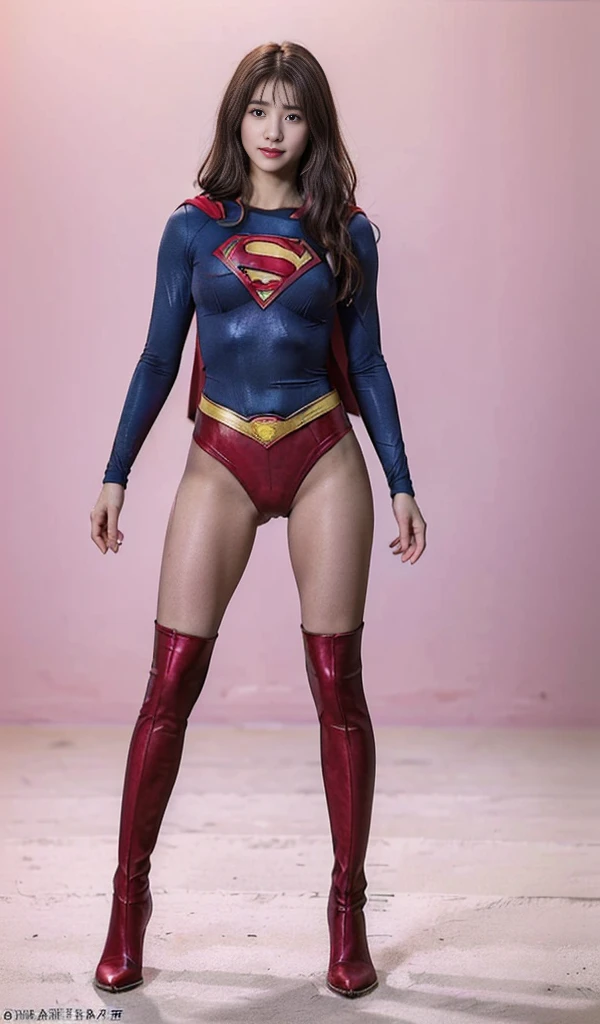 No background、(((Sweating profusely))).(((Beautiful legs in black tights.)))、(((Legally express the beauty of your smile)))、((((Make the most of your original images)))、(((体にぴったりフィットするSupergirl Costume)))、(((Supergirl Costume)))、(((short and beautiful hair)))、(((suffering)))、(((Please wear black tights....、Wear red boots)))、((Best image quality、8K))、((Highest quality、8K、masterpiece:1.3))、(((Preserve background )))、Sharp focus:1.2、Beautiful woman with perfect figure:1.4、Slim Abs:1.2、Wet body:1.5、Highly detailed face and skin texture、8K