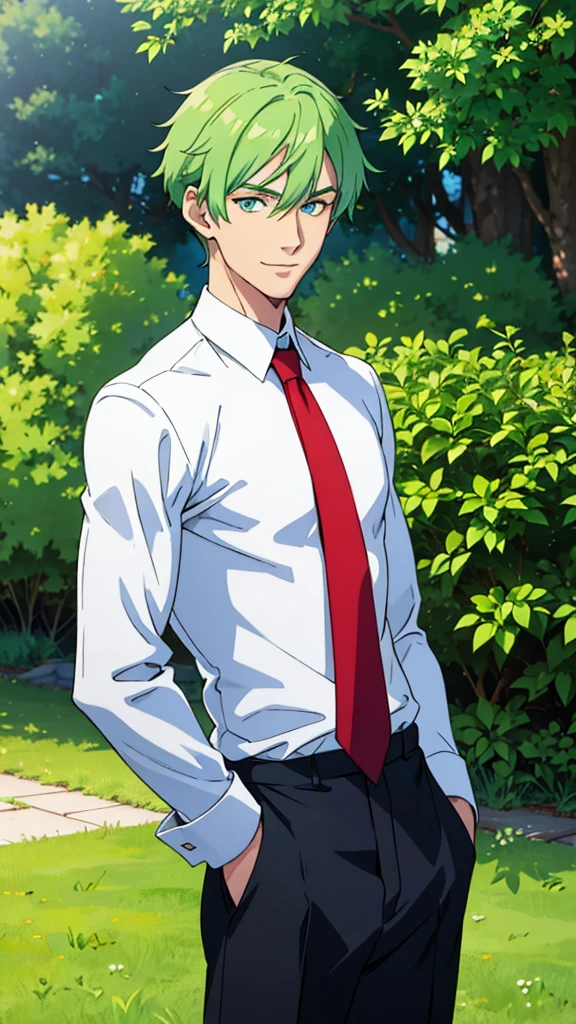Boy
eyes : Green ( mesmerising)
hair :(white)
height : 6 foot 3 inches
handsome.very handsome
carefree.
somewhat like a playboy
age - 19
intellegent
girls swoon over him
can make any girl fall just by looking
*smiling*
White shirt and a red tie , sleeves folded up
Back trousers
Still a bit skinny