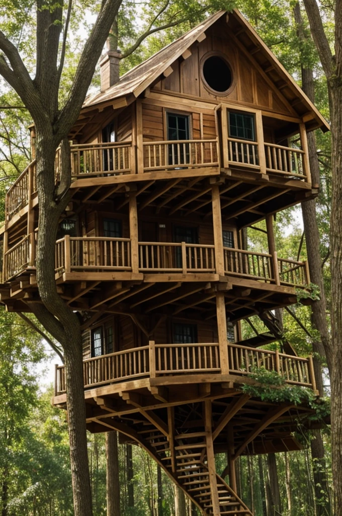 cat in the tree house 
