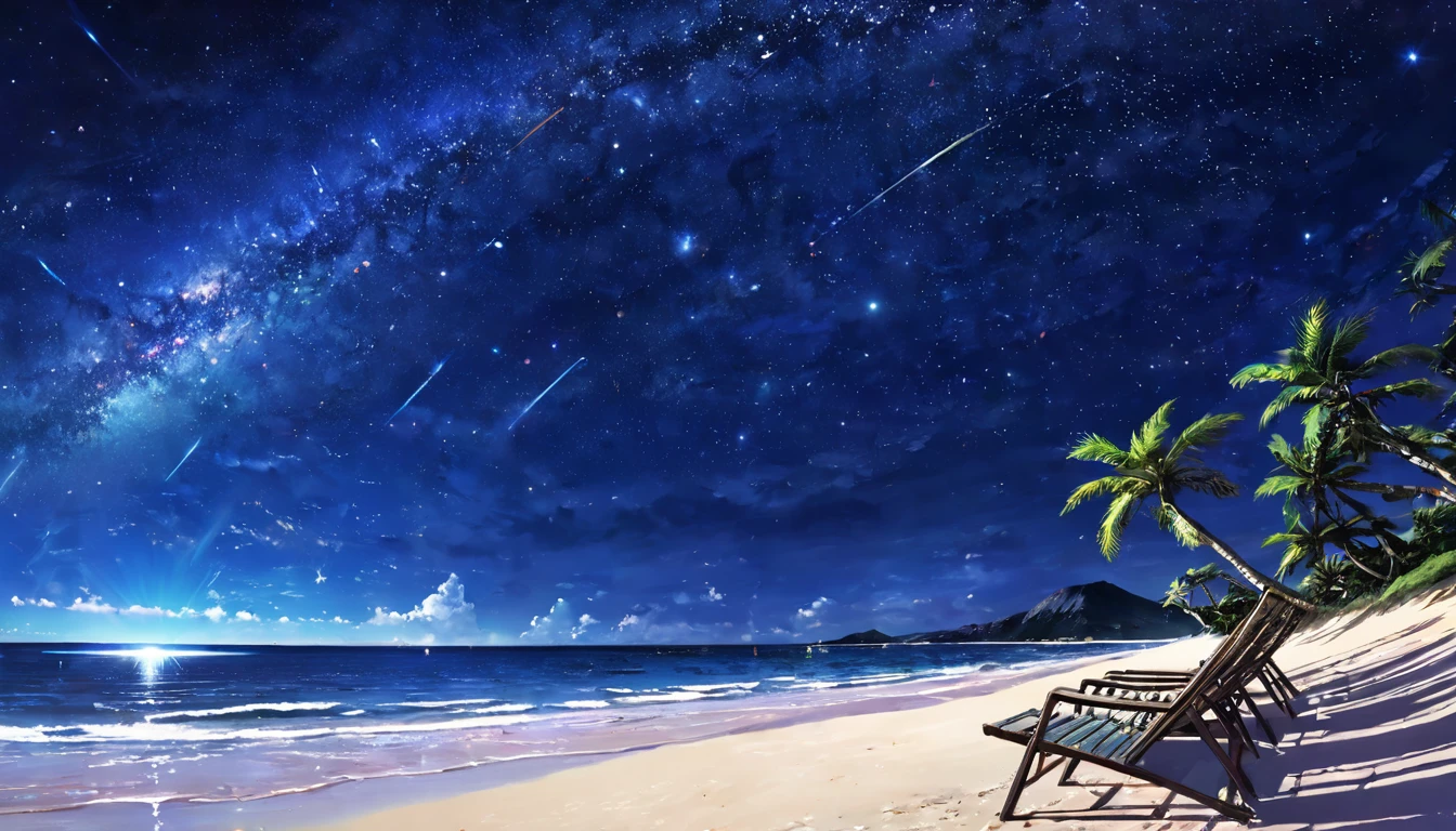 cyber punk、Empty beach、Starry Sky