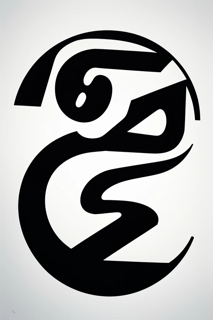 Simple circle logo of big texted "inky Ponky" minimal design