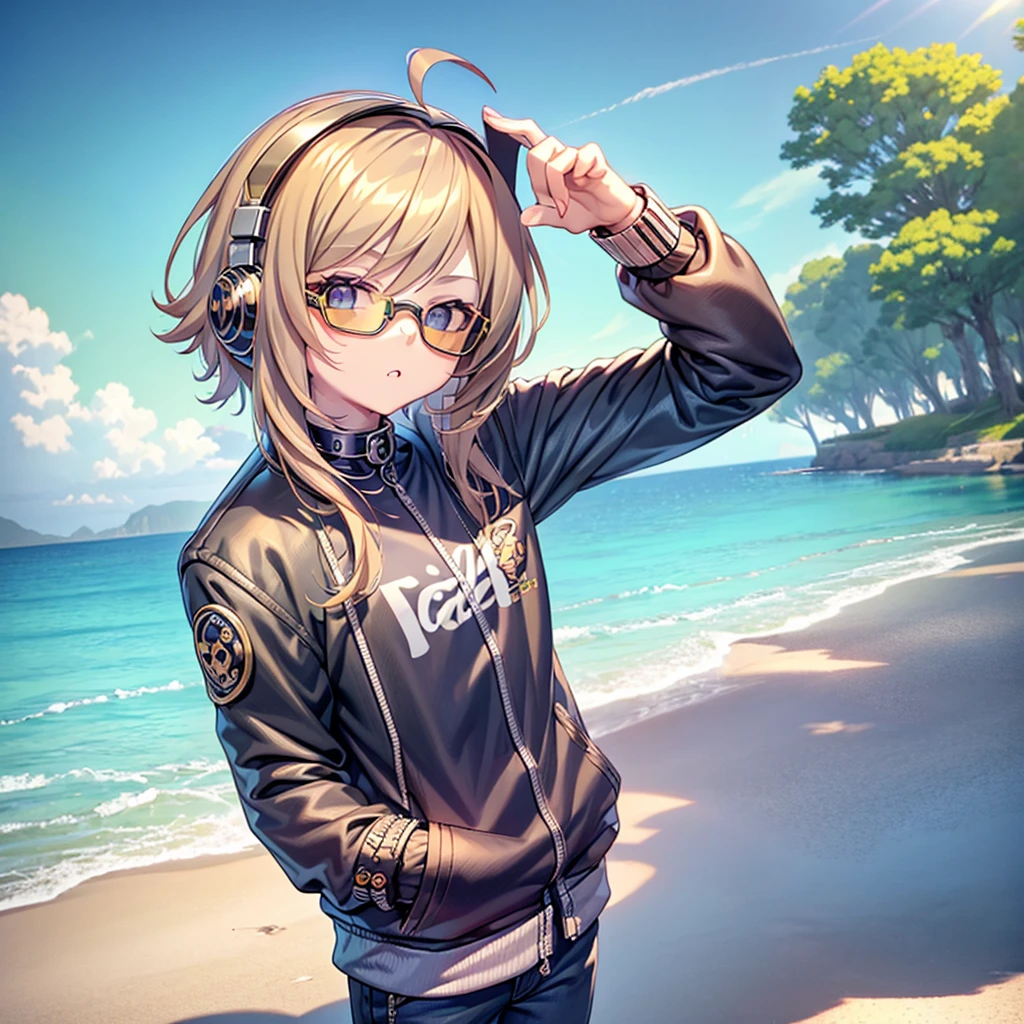 C4tt4stic, ***e *********** girl,Cartoon on a jacket and skateboard, Sunglasses,Headphone neck,