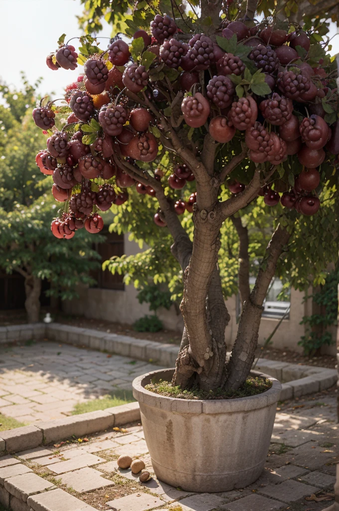Uncle asked for lottery numbers under a large, fruitful gooseberry tree. Lighted incense sticks and tied seven-colored cloth to the gooseberry tree. Apply flour to the gooseberry tree. Three numbers come out clearly, the picture is realistic.