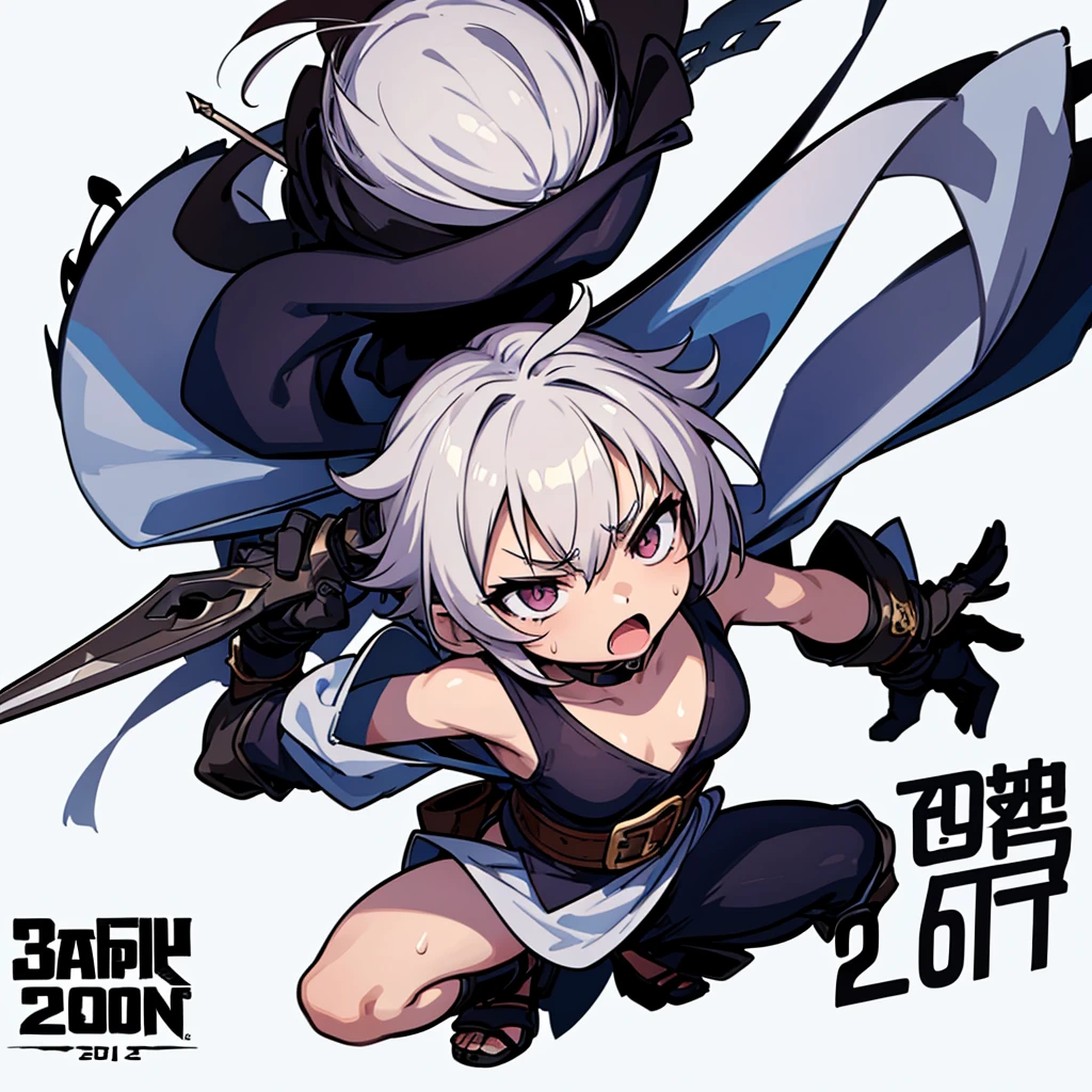 (((Chibi Character)))、((Full body character concept, Detailed character design))、Highest quality, Best Quality,Best illustrations、(((Skin Cap))),Medieval bandits、(((20-year-old male)))、Dramatic Angle、(battle)、battlefield、Movement angle、Grab the sword、wasteland、(Fighting stance)、Run、(((White background)))、(20 people、multiple)、early、(get annoyed、Open your mouth、Sweat)、From above at an angle