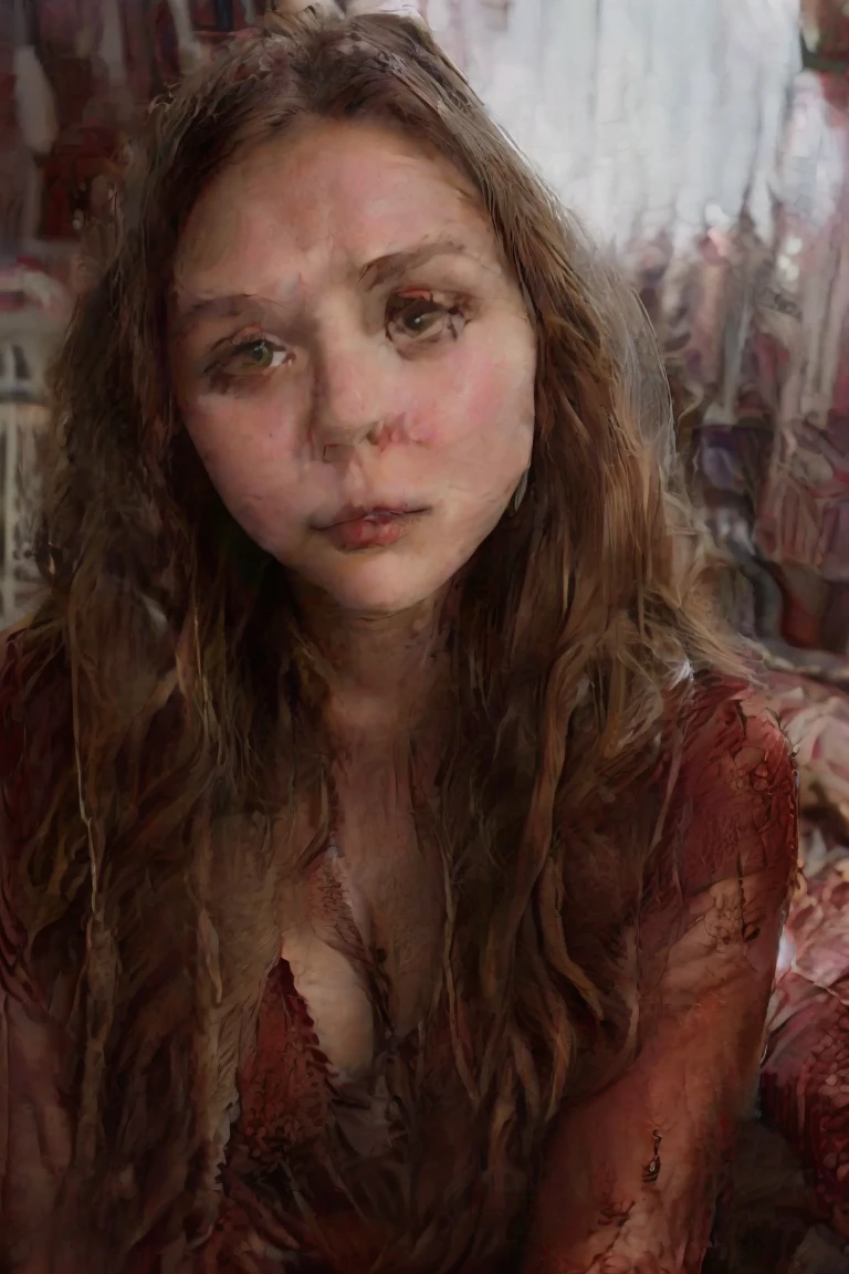 Elizabeth olsen ,2 girls(((((girls 18 year old))))) ,sexi, in red satin micro lace bikini lingerie and lace stockings,(((background room with red and black bed))),black_lipstick,(((paleskin))) 