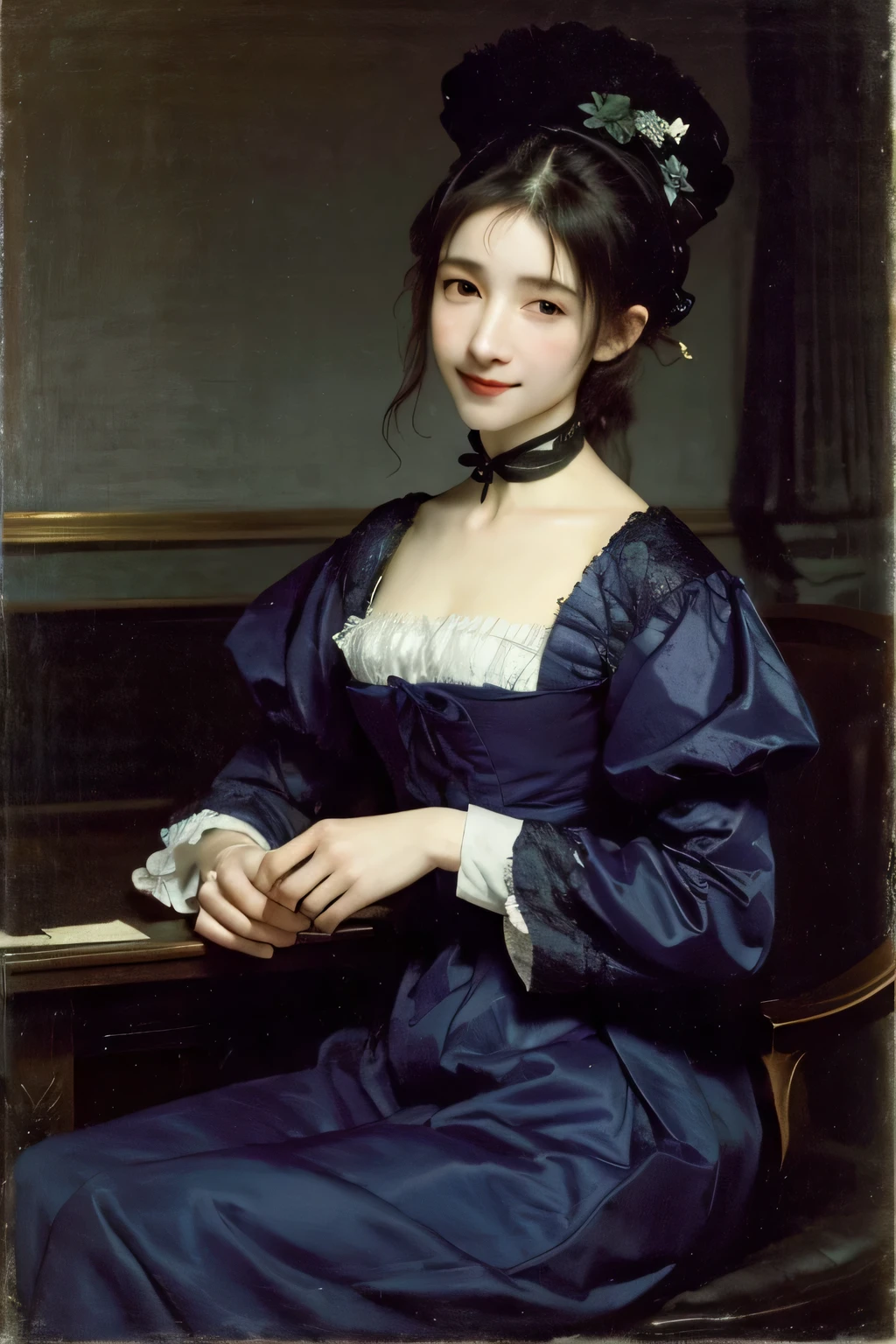 James Whistler's Nocturne., cute smile woman