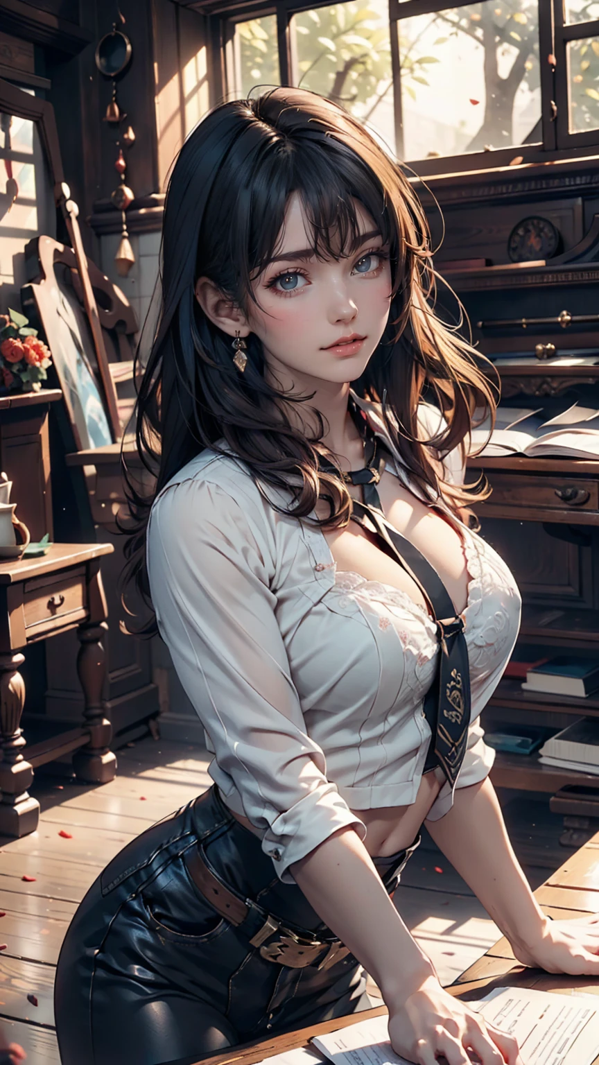 Browsing Caution, (RAW Photos, Highest quality), (Realistic, photo Realistic: 1.3), Highest quality, Very detailed, Dancing, flight, Panorama, Overlooking, smile, shy, floating, Floating, Dynamic pose, masterpiece, Very detailed, figure, 1 Girl, upper_body, Dynamic Angle, world masterpiece theater, Messy_length_hair, Highest quality, Very detailed CG ユニティ 8k 壁紙, ink, wonderful, Cinema Lighting, lens_ Flare,Dunhuang_style,