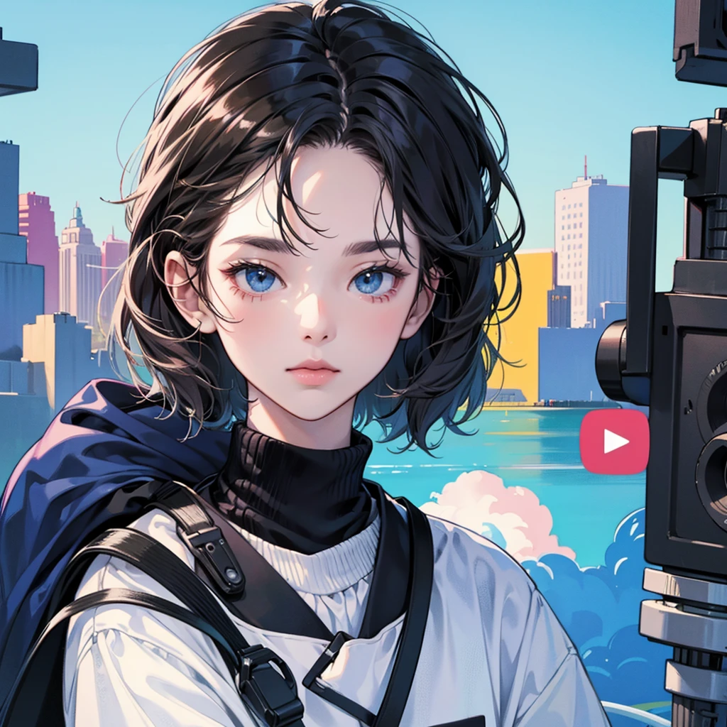 Design an icon for a lo-fi music YouTube channel.