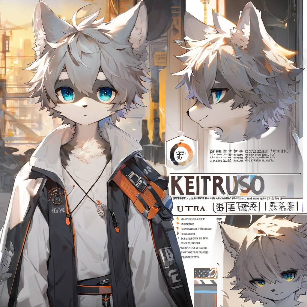 ((Masterpiece)), (Ultra detailed), (best quality), detailed background, Raccoon, (arknights style), (concept art, Character Sheet), absurdities (Beautiful and highly detailed face and eyes) perfect anatomy ( angelic handsome boy, Kemono, )(furry antro),