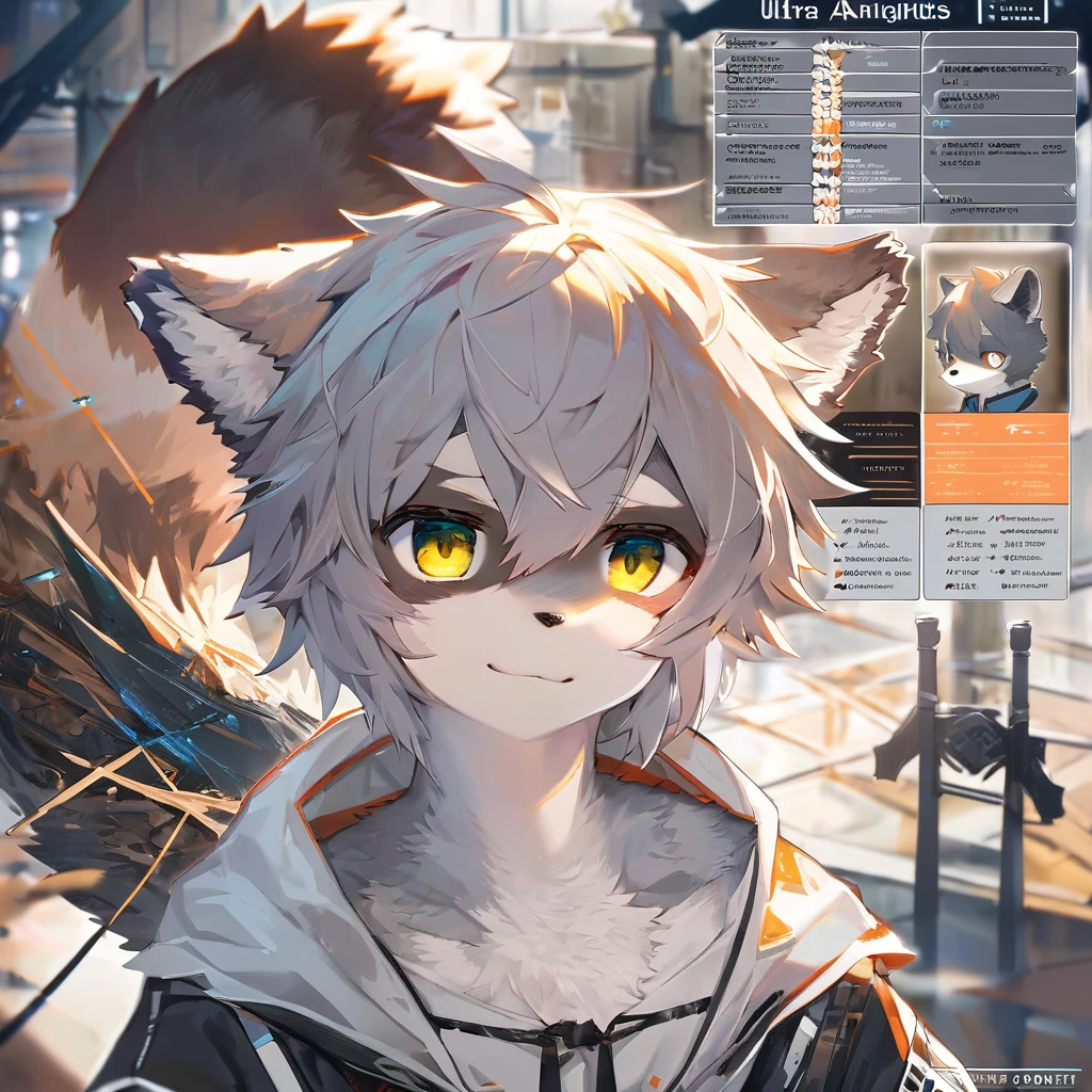 ((Masterpiece)), (Ultra detailed), (best quality), detailed background, Raccoon, (arknights style), (concept art, Character Sheet), absurdities (Beautiful and highly detailed face and eyes) perfect anatomy ( angelic handsome boy, Kemono, )(furry antro),