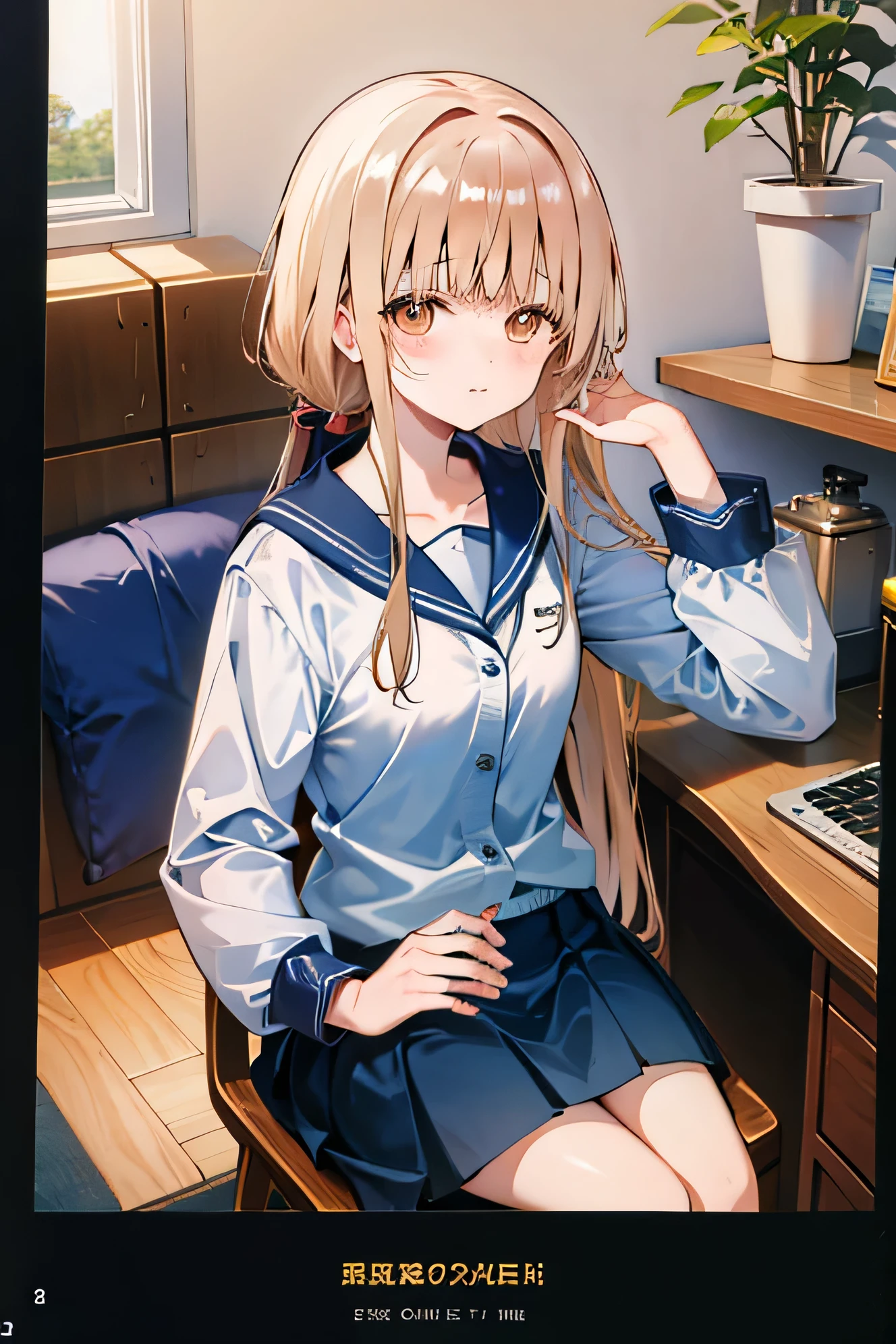 Best masterpiece, anime coloring, ultra-detail, 8K、studying