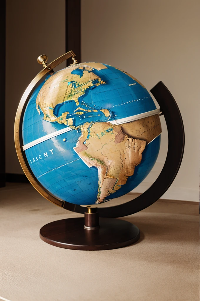 Globe with continent