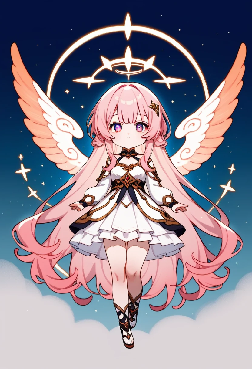 score_9, score_8_up, score_7_up, score_6_up, score_5_up, score_4_up, source_anime, 2.5D, fusion of watercolors and oil paintings, chibi, cute flying angels, heavenly forests, beautiful landscapes, soft and gentle effects, vivid and pastel colors