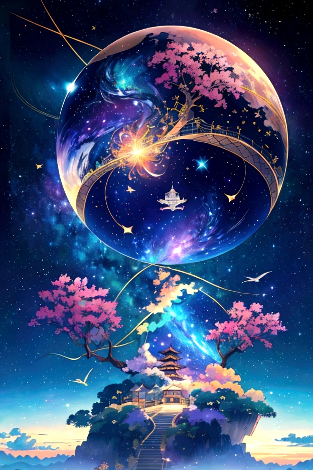 plane、虹色に光り輝くplane、虹色の空を飛ぶplane，colorful，beauttiful stars，wonderful景色，Utopia，An atmosphere full of dreams and hope，masterpiece．16K, Ultra-high resolution, Ultra-high resolution, to be born,wonderful ,future、Iridescent、The world 30 years from now。