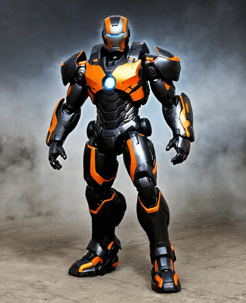 War machine, black and orange random coloured, heroic, full body list, War machine style
