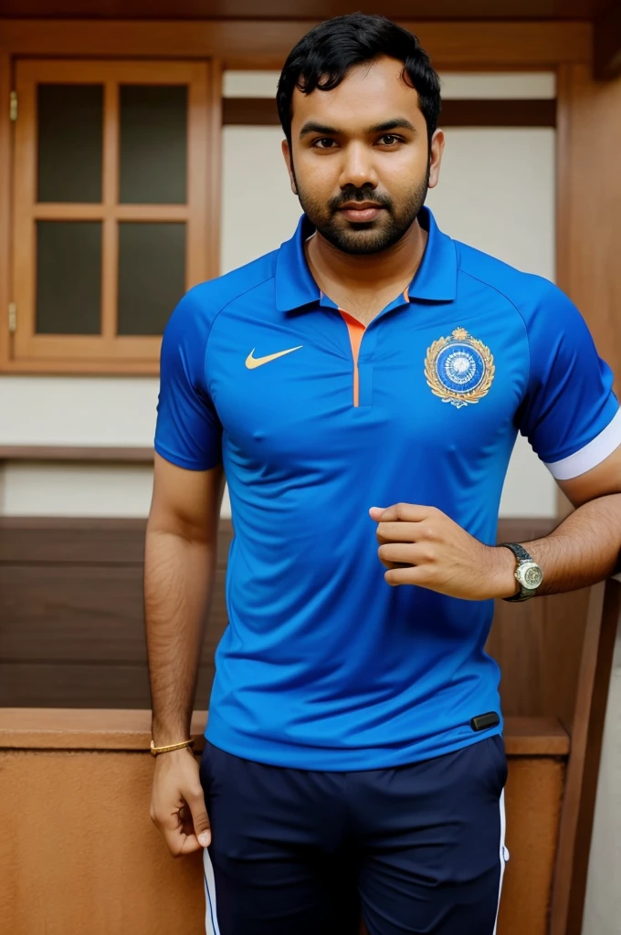 Rohit Sharma poses with world cup