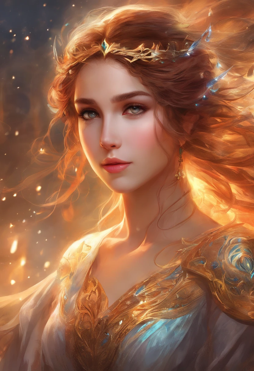 masterpiece, best quality, extremely detailed, cinematic lightning, intricate detail, highres, official art, finely detailed beautiful face and eyes, high resolution illustration, 8k, depth of field, bokeh, solo, 1girl, a girl with brown hair and brown eyes, brown hair, brown eyes, beautiful landscape, rainy city, upper body, looking at viewer, close up