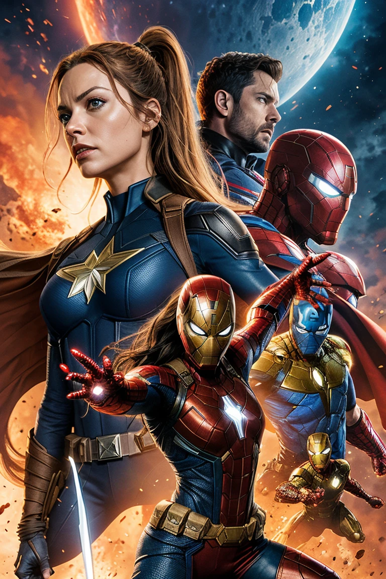 Marvel Cinematic Universe Suzana Spears, . Superheros, epic battles, showy, Very detailed