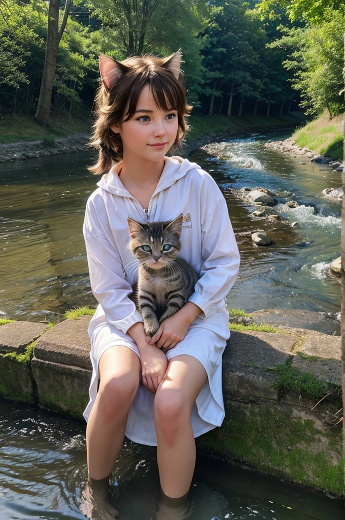 Once upon a time, in a sunny town near a sparkling river, there lived a curious kitten named Whiskers.