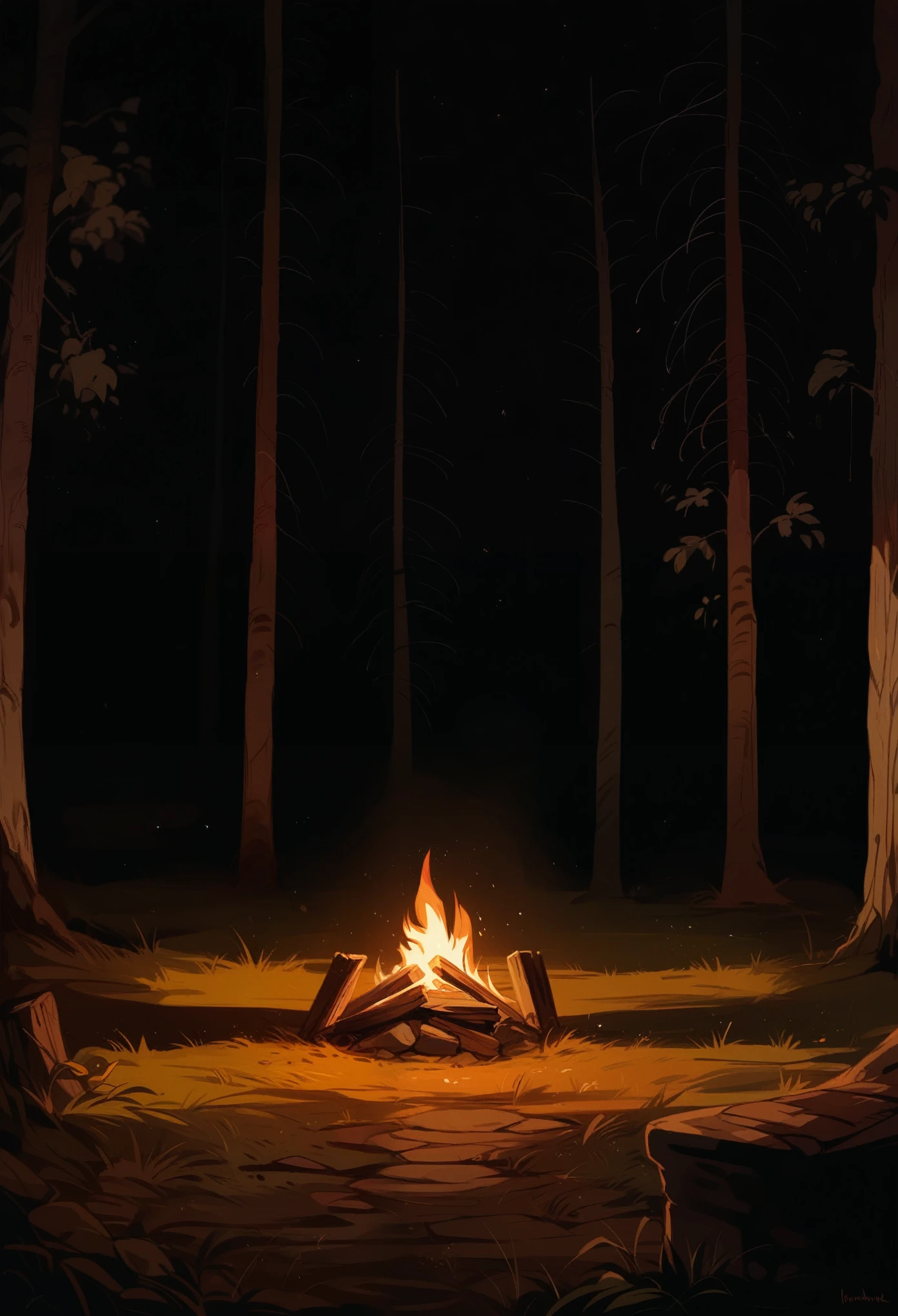 Reduces campfire firelight